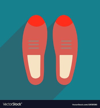 Flat icon with long shadow men shoes vector image