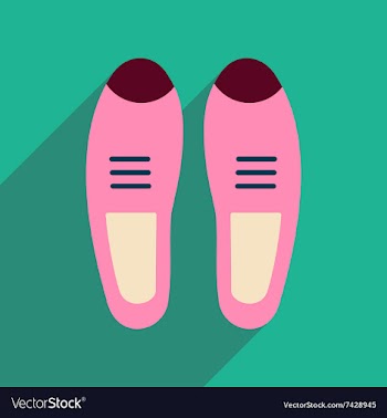 Flat icon with long shadow men shoes vector image