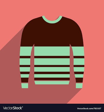Flat icon with long shadow Men Sweater vector image