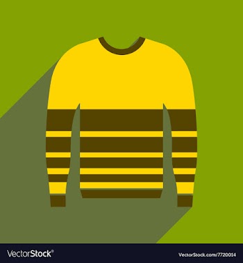 Flat icon with long shadow Men Sweater vector image