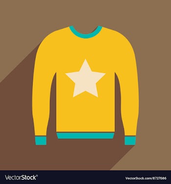 Flat icon with long shadow Men Sweater vector image