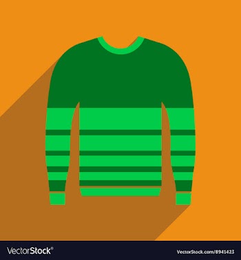 Flat icon with long shadow Men Sweater vector image