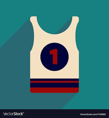 Flat icon with long shadow men T-shirt vector image