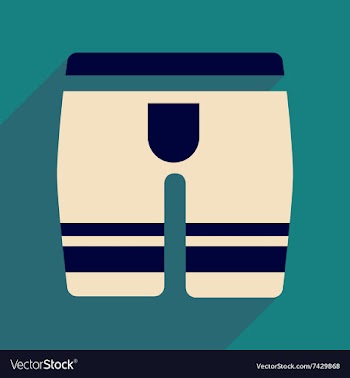 Flat icon with long shadow men underwear vector image