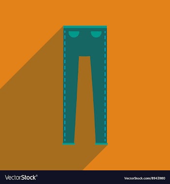 Flat icon with long shadow mens pants vector image