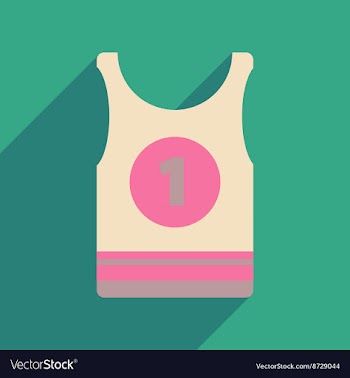 Flat icon with long shadow mens T-shirt vector image