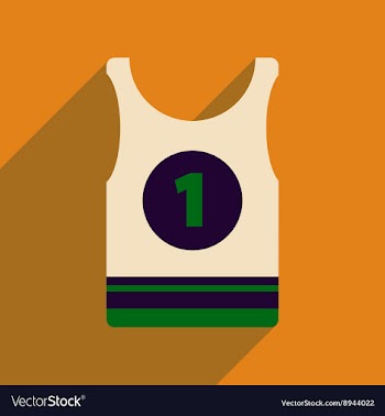 Flat icon with long shadow mens T-shirt vector image
