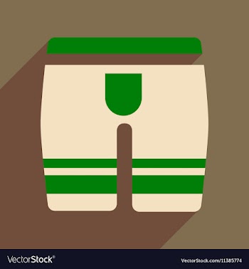 Flat icon with long shadow mens underwear vector image