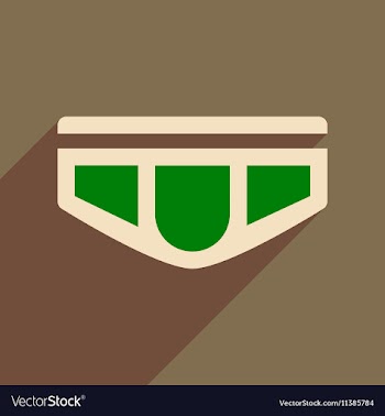 Flat icon with long shadow mens underwear vector image