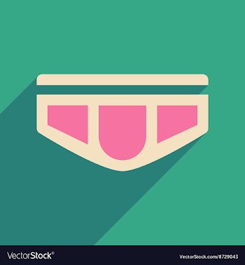 Flat icon with long shadow mens underwear vector image