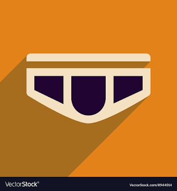 Flat icon with long shadow mens underwear vector image