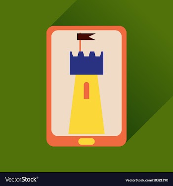Flat icon with long shadow mobile applications vector image