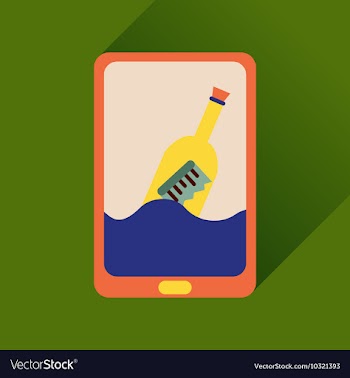 Flat icon with long shadow mobile applications vector image