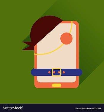 Flat icon with long shadow mobile applications vector image