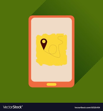 Flat icon with long shadow mobile applications vector image