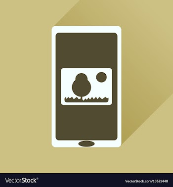 Flat icon with long shadow mobile applications vector image