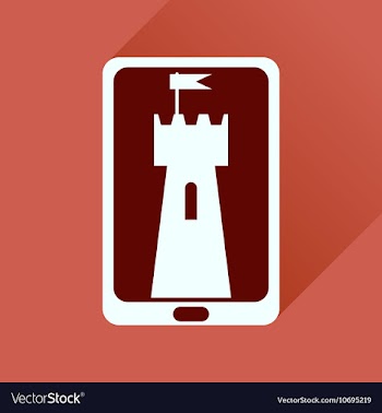 Flat icon with long shadow mobile applications vector image