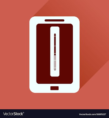 Flat icon with long shadow mobile applications vector image