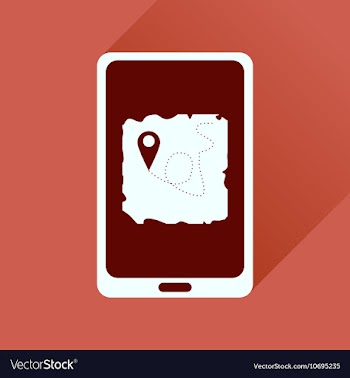 Flat icon with long shadow mobile applications vector image