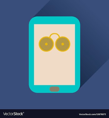 Flat icon with long shadow mobile applications vector image