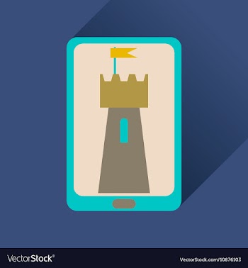 Flat icon with long shadow mobile applications vector image
