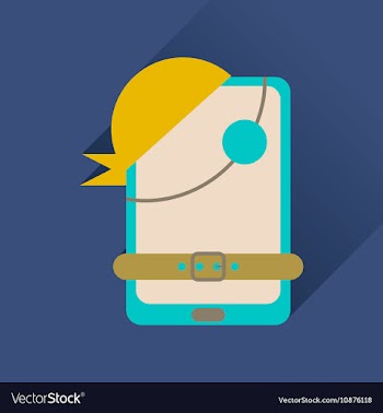 Flat icon with long shadow mobile applications vector image