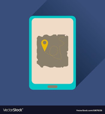 Flat icon with long shadow mobile applications vector image