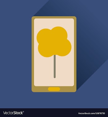 Flat icon with long shadow mobile applications vector image
