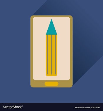 Flat icon with long shadow mobile applications vector image