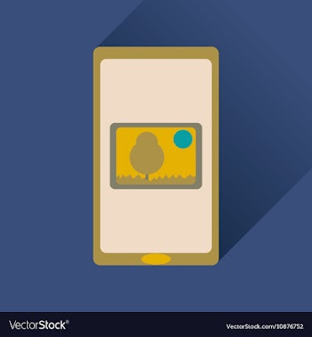 Flat icon with long shadow mobile applications vector image