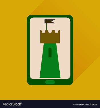 Flat icon with long shadow mobile applications vector image