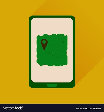 Flat icon with long shadow mobile applications vector image