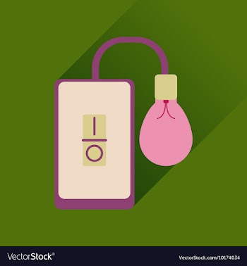 Flat icon with long shadow mobile phone and light vector image