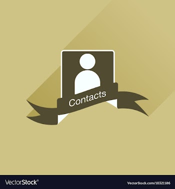 Flat icon with long shadow mobile phone contacts vector image