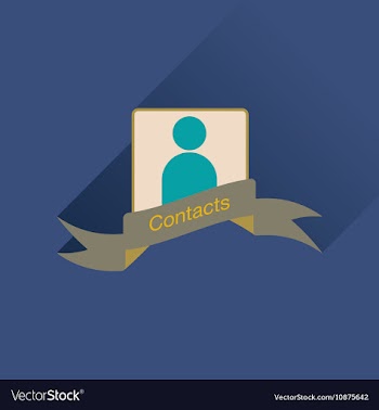Flat icon with long shadow mobile phone contacts vector image