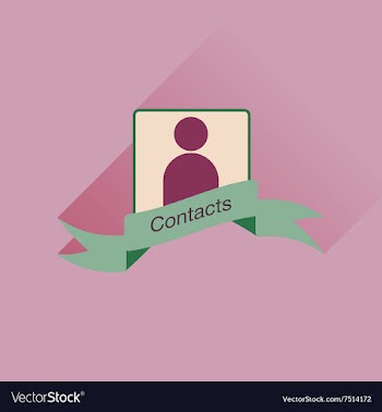 Flat icon with long shadow mobile phone contacts vector image