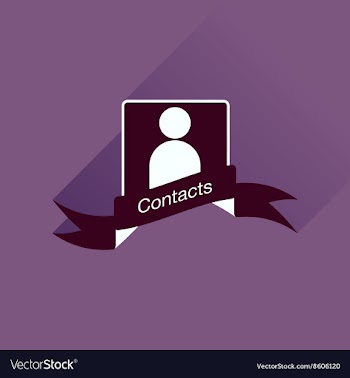 Flat icon with long shadow mobile phone contacts vector image
