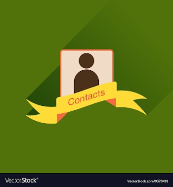 Flat icon with long shadow mobile phone contacts vector image
