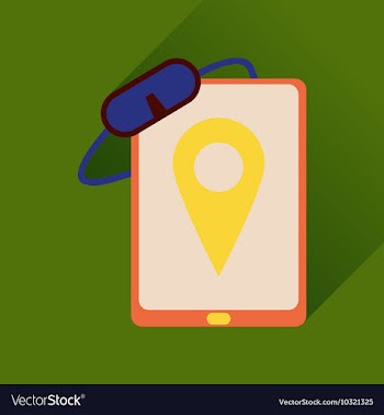 Flat icon with long shadow mobile phone mask vector image