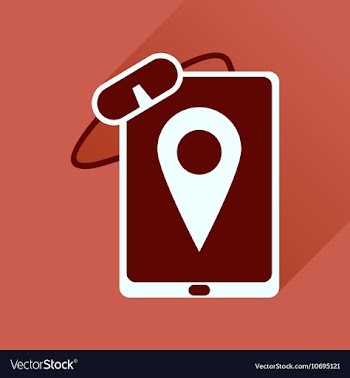 Flat icon with long shadow mobile phone mask vector image