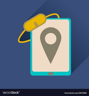 Flat icon with long shadow mobile phone mask vector image