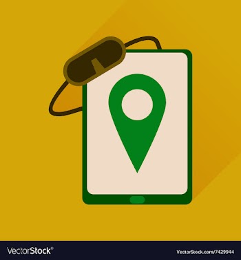 Flat icon with long shadow mobile phone mask vector image