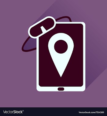 Flat icon with long shadow mobile phone mask vector image