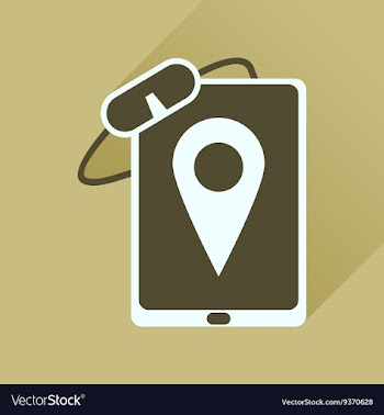 Flat icon with long shadow mobile phone mask vector image