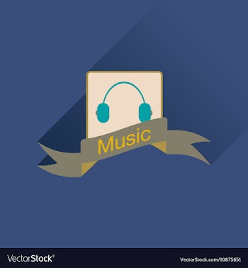 Flat icon with long shadow mobile phone music vector image