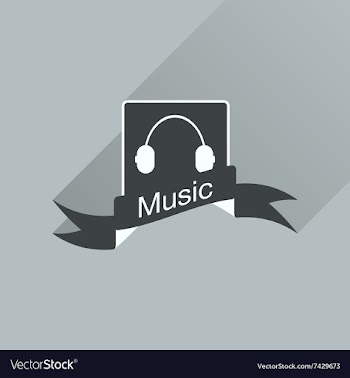 Flat icon with long shadow mobile phone music vector image