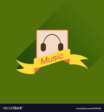 Flat icon with long shadow mobile phone music vector image