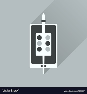 Flat icon with long shadow mobile phone palette vector image