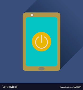 Flat icon with long shadow mobile phone switched vector image