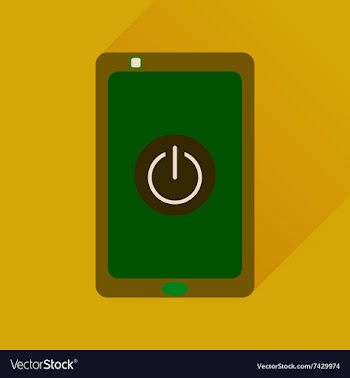 Flat icon with long shadow mobile phone switched vector image